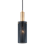 Perf Mini Pendant - Satin Brass / Black