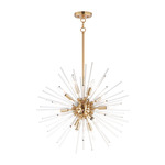 Polaris Pendant - Satin Brass / Clear