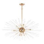 Polaris Pendant - Satin Brass / Clear