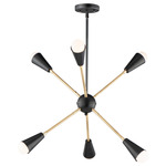 Lovell Chandelier - Satin Brass / Black