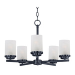 Corona Chandelier - Frosted / Black