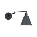 Library Swing Arm Wall Sconce - Black