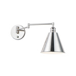 Library Swing Arm Wall Sconce - Polished Nickel
