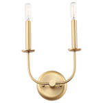 Wesley Double Wall Sconce - Satin Brass