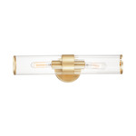 Crosby Wall Sconce - Satin Brass / Clear Ribbed