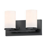 Lateral Bathroom Vanity Light - Black / Satin White