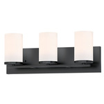 Lateral Bathroom Vanity Light - Black / Satin White