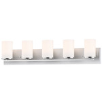 Lateral Bathroom Vanity Light - Satin Nickel / Satin White