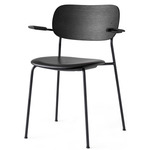 Co Upholstered Seat Armchair - Black / Black Oak / Dakar Black Leather