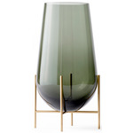 Echasse Vase - Brushed Brass / Smoke