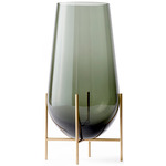 Echasse Vase - Brushed Brass / Smoke