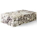 Plinth Coffee Table - Beige Rose Marble