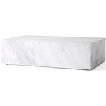 Plinth Coffee Table - White Marble
