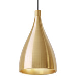 Swell Narrow Pendant - Brass