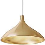 Swell Wide Pendant - Brass