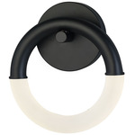 Revolve Wall Sconce - Matte Black / Frosted