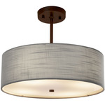 Classic Drum Pendant - Dark Bronze / Grey