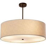 Classic Drum Pendant - Dark Bronze / Cream