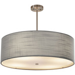 Classic Drum Pendant - Brushed Nickel / Grey