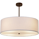 Classic Drum Pendant - Dark Bronze / White