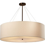 Classic Drum Pendant - Dark Bronze / Cream