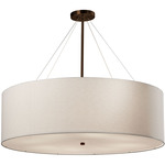 Classic Drum Pendant - Dark Bronze / White