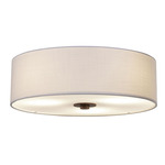 Classic Close-To-Ceiling Drum Light - Dark Bronze / White