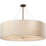 Classic Drum Pendant - Dark Bronze / Cream