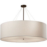 Classic Drum Pendant - Dark Bronze / White