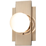 Luna Wall Sconce - Brushed Brass / Clear/ Opal