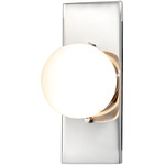 Luna Wall Sconce - Polished Chrome / Clear/ Opal