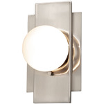 Luna Wall Sconce - Brushed Nickel / Clear/ Opal