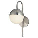 Ion Wall Sconce - Brushed Nickel / Opal
