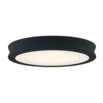 Fusion Bevel Ceiling Light Fixture - Matte Black / Opal