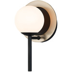 Halo Wall Sconce - Matte Black / Opal