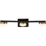 Puck Bathroom Vanity Light - Matte Black / Brass / Opal