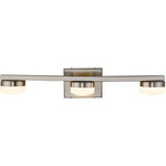 Puck Bathroom Vanity Light - Brushed Nickel / Opal