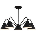 Zag Chandelier - Matte Black