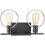 Volta Bathroom Vanity Light - Matte Black / Chrome