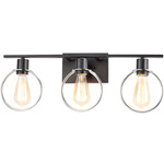 Volta Bathroom Vanity Light - Matte Black / Chrome