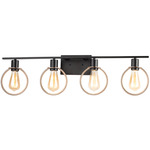 Volta Bathroom Vanity Light - Matte Black / Brass