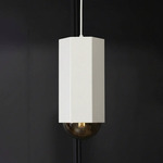 Hex Light Pendant - White / Frosted