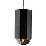 Hex Light Pendant - Black / Transparent