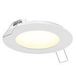 3IN Round Color Select Recessed Panel Light - White / Frosted