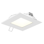 4IN SQ Color Select Recessed Panel Light - White / Frosted