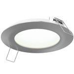Excel 4 Inch Round Recessed Panel Light - Satin Nickel / Frosted