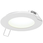 Excel 4 Inch Round Recessed Panel Light - White / Frosted