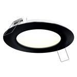 6IN Round Color Select Recessed Panel Light - Black / Frosted