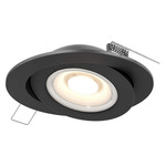 Pivot 4IN Round 3000K Flat Gimbal Recessed Downlight - Black