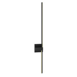 Aries Sleek Wall Sconce - Black / Frosted